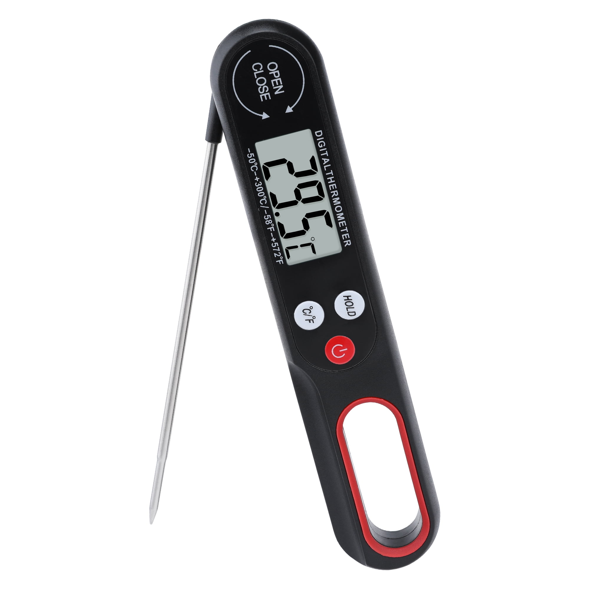 Unique Bargains Digital Meat Thermometer Instant Read Cooking Thermometer Black 10.7 Inch