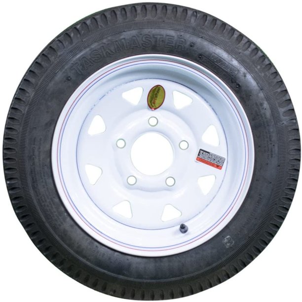 235/85R16 16x6 8x6.5 Trailer Tire and Wheel Assembly White Wheel
