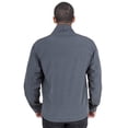 thumbnail image 3 of Free Country Men's Super Softshell Water Resistant Grid Fleece Lined Jacket (Charcoal Heather, S), 3 of 6