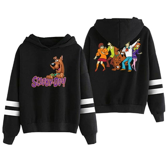 Scooby Doo Merch Cartoon Hoodie Pocketless Parallel Bars Sleeve Streetwear Women Men Funny Sweatshirt
