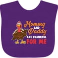thumbnail image 3 of Inktastic Thanksgiving Mommy Daddy Thankful for Me Boys or Girls Baby Bib, 3 of 4