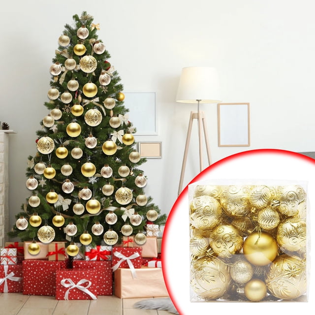 LSLJS 1 Box Of 50PCS Christmas Ball Set Christmas Tree Window Display Shopping Mall Decoration Pendant Christmas Balls
