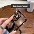 thumbnail image 3 of Clear Case for iPhone 15 Pro Max Case [Compatible with Magsafe] [Built-in Camera Protector] Soft TPU Shockproof Protective Plating Design Phone Case for Women Girls 6.7 in, Pink, 3 of 6