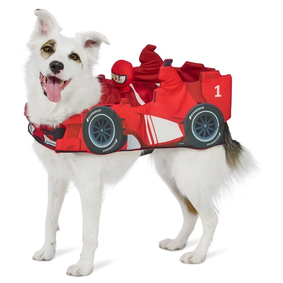 Vibrant Life Halloween Racing Driver Costume for Dogs, Red, Medium