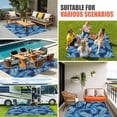thumbnail image 3 of Blue Tropical Plants Outdoor Rug for Patio/Deck/Porch, Non-Slip Large Area Rug 3 x 5 Ft, Summer Monstera Palm Leaf Indoor Outdoor Rugs Washable Area Rugs, Reversible Camping Rug Carpet Runner, 3 of 8