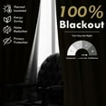 thumbnail image 5 of DriftAway 100% Blackout Linen Curtains for Bedroom 96 Inches Long Farmhouse Thermal Insulated 3 Inch Rod Pocket Back Tab Full Light Blocking 2 Panels for Living Room Nursery, 5 of 5