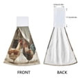 thumbnail image 4 of 2PCS Velcro Hangable Hand Towels Quick-Drying Hanging Kitchen Towels for Kitchen & Bathroom Chicken and Rooster, 4 of 7