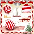 thumbnail image 2 of Christmas Ornaments Ball Red White Xmas Tree Ball Ornaments Christmas Hanging Ornaments Decorative Balls for Christmas Winter Holiday Table Bowls Vase Mantel Decor, Set of 16, 2.36 inch, 2 of 9