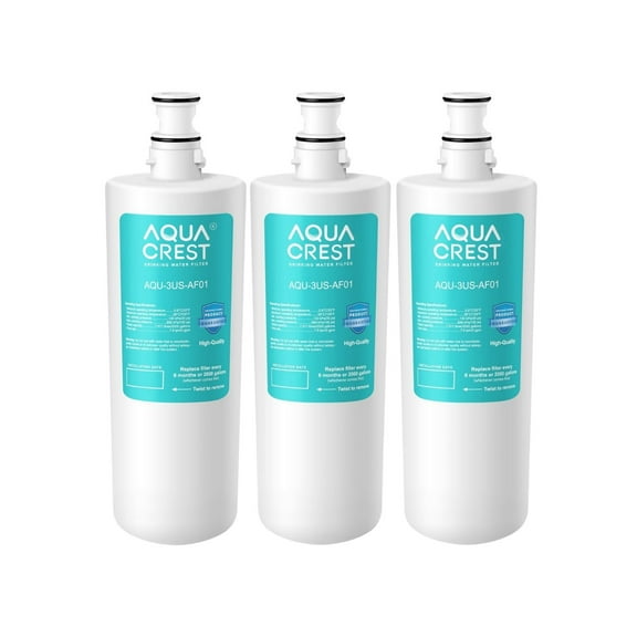 AQUACREST 3US-AF01 Under Sink Water Filter, Compatible with Filtrete Standard 3US-AS01, Aqua-Pure AP Easy C-CS-FF, Whirlpool WHCF-SRC, WHCF-SUFC, WHCF-SUF, pack of 3(package may vary)