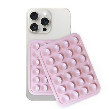 Suction Pal 2.0 Sticky Phone Grip, Silicone Skin for Phone Grip with 24 Suction Cups, 2-Pack, Candy Pink