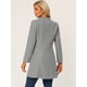 thumbnail image 4 of Abrigo largo elegante de invierno para mujer con cuello en V y un solo pecho Gris M, 4 of 6
