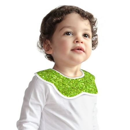 Kdxio Lime green glitter Baby Bibs for Girls Boys Bibs Drool Bibs Muslin Cotton Bibs for Baby Girls Boys Teething Bibs