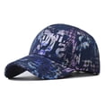 thumbnail image 2 of Retro Womens Fashion Summer Washed Sunshade Duck Tongue Cap Outdoor Casual Baseball Hat Navy, 2 of 3