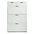 thumbnail image 5 of Ktaxon Wooden Shoe Cabinet with 3 Flip Drawers & 2 Storage Drawers for Hallway Bedroom Entryway, White, 5 of 13