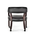 thumbnail image 5 of Steve Silver Company Tournament Traditional Wood Black Arm Chair with Casters, 5 of 6