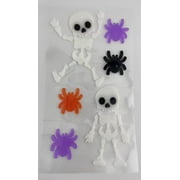 Skeletons and Spiders Gel Clings, Multicolor, 5.5" x 12", Halloween by Way To Celebrate