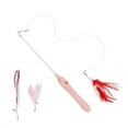 thumbnail image 3 of Funny Cat Stick, Adjustable LED Red Light Funny Cat Stick Scratch Resistant Interactive  For Pet Cats Pink Set, 3 of 8