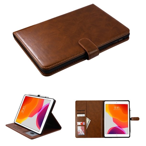 BookStyle Leather Folio Case with Kickstand Feature for iPad 10.2 inch