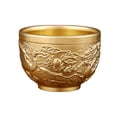 thumbnail image 2 of Traditional Carved Dragon and Phoenix Relief Bowl Decorative Metal Craftwork for Home Office Display Collection Gift, 2 of 5