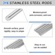 thumbnail image 3 of Uxcell 4Pcs Varilla Redonda de Acero Inoxidable 316 3/16" Diámetro 15.7" Longitud Barras de Acero Sólido Resistentes a la Corrosión para Proyecto Industrial de Bricolaje, 4mm x 400mm, Plateado, 3 of 6