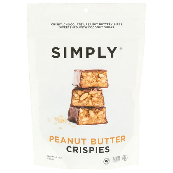 Simply Crispies Peanut Butter 4.7 oz (Pack of 6)