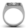 thumbnail image 3 of Stainless Steel Ring Top GRD Crystal Clear TK1052 for Men Style High, 3 of 4