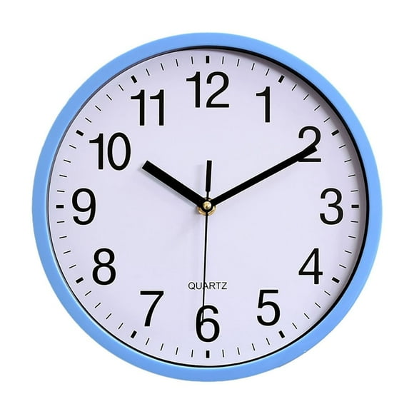 10 Inch (25CM) Plastic Wall Clockfor Living Room and Bedroom, Quartz Movement, Quiet Operation, Durable