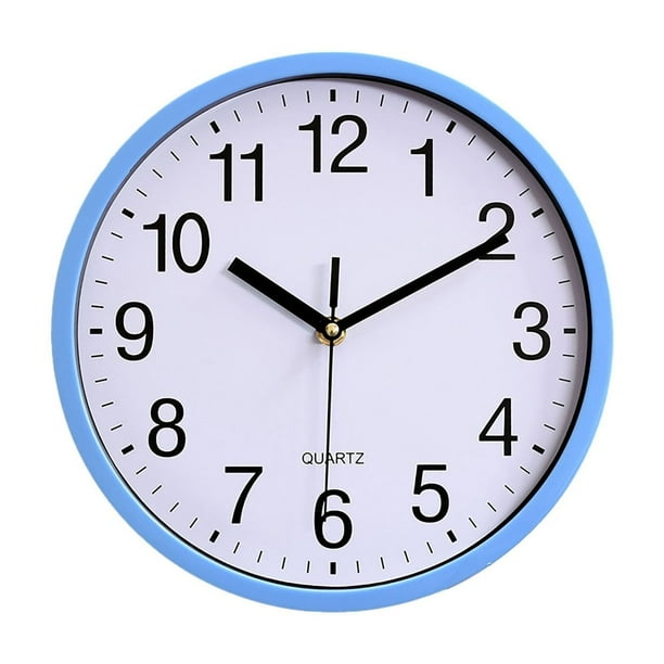 Reloj de pared de plástico de 10 pulgadas 25CM Sala de estar Reloj de cuarzo Dormitorio Sala de estar Reloj de pared Reloj Decoración