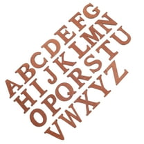 MLINS Coffee Color Wooden Alphabet Letters for DIY Creative Crafts and Decorations 26 Pieces