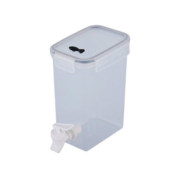 2L Plastic Drink Dispenser With Tap Lid, Large Capacity Cold Water Pitcher, Leakproof Beverage Storage Container For Home Party Camping Fruit Tea Lemonade Drinks