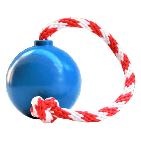 UPC: 0810216022938 | -K9 by SodaPup Natural Rubber Cherry Bomb Dog Toy  Chew Toy  Tug Toy  Retrieving Toy & Treat Dispenser for Aggressive Chewers  Guaranteed Tough  Large – Blue