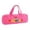 Hot Pink, variant on Storage Handbag,Canvas Embroidered Mahjong Tile Carrying Case with Comfort Reinforced Handles,Multi Functional Zipper Game Tile Storage Pouch for Travel Party Mahjong Enthusiast(Beige)