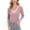 Pink, variant on Olyvenn 2022 Womens's V-Neck Long Sleeve Lace Patchwork Solid Shirts Blouse Womens Tops Skinny Slim Fit Casual Fashion Top Pink L