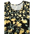 thumbnail image 6 of Plus Size Tops for Women Short Sleeve Buttons Up Blouses Flowy Floral Tunic Tops, 6 of 9