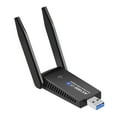 thumbnail image 1 of Moyic Transmisor receptor WiFi Universal para ordenador portátil, adaptador de Hotel para el hogar con antena, tarjeta de red de 1800Mbps de Cables de computadora, 1 of 6
