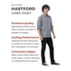 thumbnail image 2 of Chef Coat Chef Works Hartford, gris, talla XS, para hombre, 2 of 4