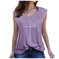 thumbnail image 2 of Bixock Womens Tank Tops Sleeveless Blouse Solid Color V Neck Inner Outer Wear Casual Shirt Daily Layering Top Beach Vacation Summer Clothes, 2 of 3