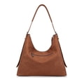 thumbnail image 4 of Montana West Hobo Bags for Women Ultra Soft Vegan Leather Ladies Crossbody Purse With Zipper, Dark Brown, 4 of 7