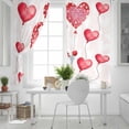 thumbnail image 5 of Valentine's Day Blackout Curtains for Bedroom, Red Gnomes Love Heart Ballons Romantic Pink Thermal Insulated Kitchen Drapes with Grommets, Light Blocking Window Treatment, 2 Panels 52" x 90", 5 of 7