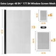 thumbnail image 6 of Window Screens Replacement Repair Kit, 48in x 177in Extended Size Screen Door Mesh Replacement Kit, Durable Fiberglass Mesh Screen Roll with Tools for Windows Doors Patio and Porch Screens, Black, 6 of 7