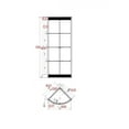 thumbnail image 2 of Milan Kaleigh 21.3" Glass Curio Cabinet with Mirror Interior in Silver/Clear, 2 of 3