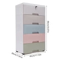thumbnail image 3 of Plastic Drawers Dresser Storage Cabinet Stackable Clothes Storage Tower Movable Organizer with Wheels for Hallway Entryway Bedroom, 3 of 9
