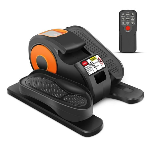 Mini under desk elliptical trainer machine, electric seated pedal exerciser for home, quiet & compact ellipse leg exerciser with display monitor, control and 12 adjustable speeds