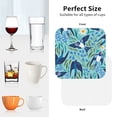 thumbnail image 6 of Pofeuu Flying Swallows Print Coasters for Drinks, 4Pack PU Leather Coasters, Bar Drink Coasters for Tabletop Protection, Furniture from Damage-Square, 6 of 6