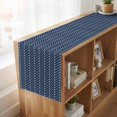 thumbnail image 6 of Table Runners 108 Inches Long Dress Scarves, Navy Blue Geometric Farmhouse Coffee/Dining/Kitchen Table Runner for Living Room, Modern Pure Color Abstract Striped 13x108 Inch, 6 of 9