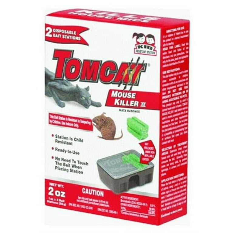 Tomcat Bait Station, Mouse Killer II, Disposable - 4 pack, 1 oz bait stations