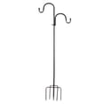 thumbnail image 1 of Shepherd's Hook Detachable Bird Feeder Hanger Iron 2 Hooks 5 Prong Bases Courtyard Accessories, 1 of 5