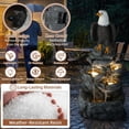 thumbnail image 2 of HOMEDIARY 39.1" H Outdoor Water Fountain, 4-Tier Cascading Waterfall Fountain with LED & Adjustable Pump, Garden Water Feature with Bald Eagle Statue, Natural Rock Finish for Patio, Backyard & Indoor, 2 of 7