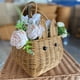 thumbnail image 1 of Cesta Tejida Cesta de frutas tejida de ratán sintético con asas dobles y forma de conejo para decoración de cocina y comedor. Rkxzt, 1 of 5