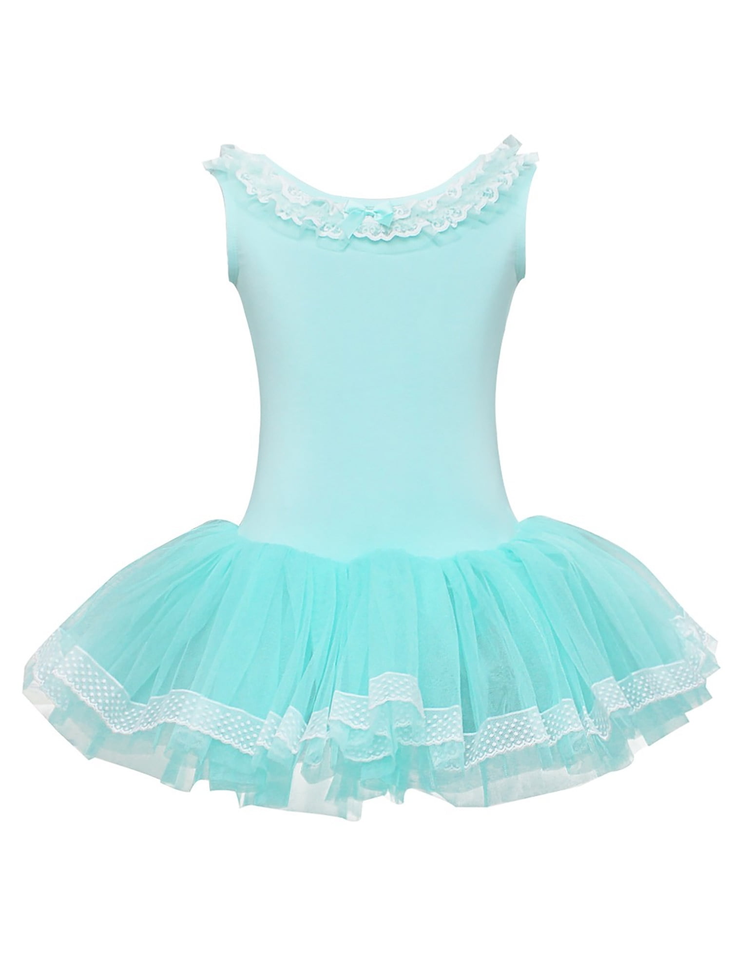 iEFiEL Girls Ballet Tutu Dress 3 Layers Dance Leotard Skirt Dress